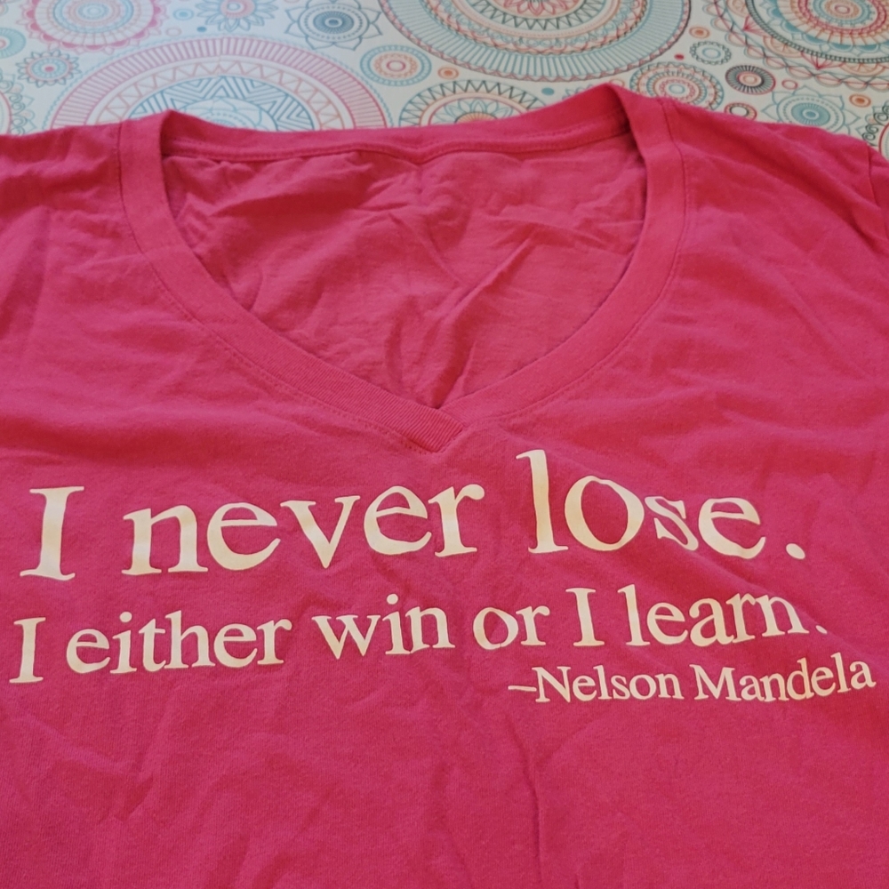 Nelson Mandela Quote, Women's V-neck Tshirt